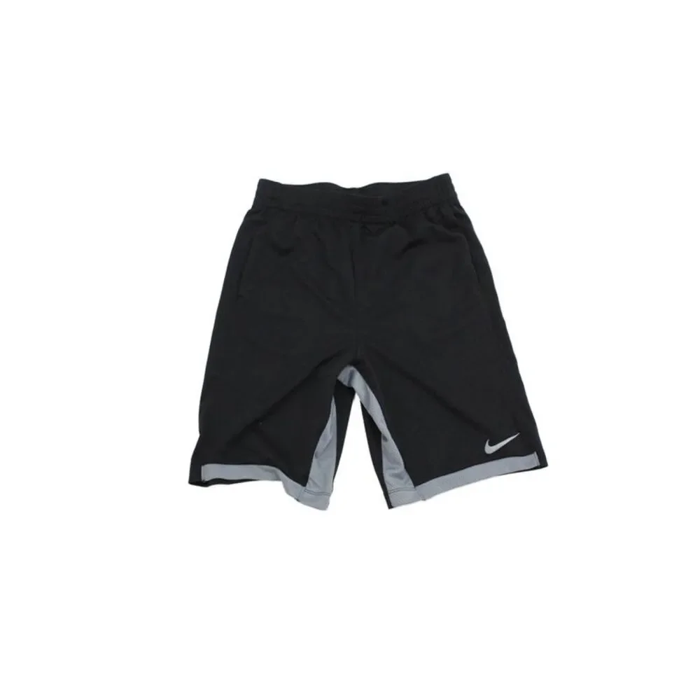 Nike Boys Textured Drawstring Adjustable Casual Shorts Black Size XL